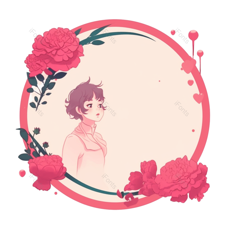 花卉插画图片,花朵插画元素,PNG,免抠素材